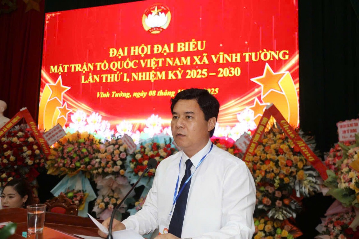 MTTQ Việt Nam xã Vĩnh Tường tổ chức thành công Đại hội đại biểu lần thứ I, nhiệm kỳ 2025-2030