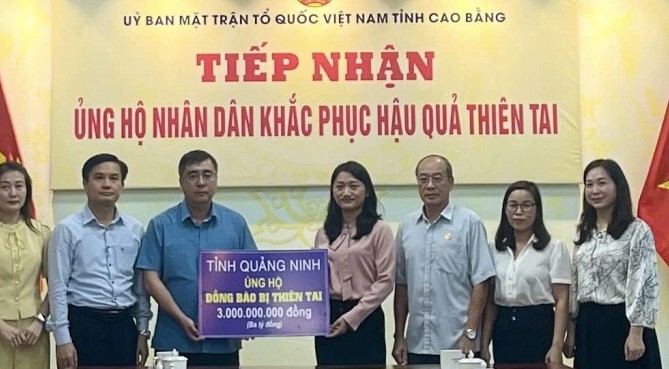 Quảng Ninh hỗ trợ Cao Bằng 3 tỷ đồng khắc phục hậu quả bão lũ