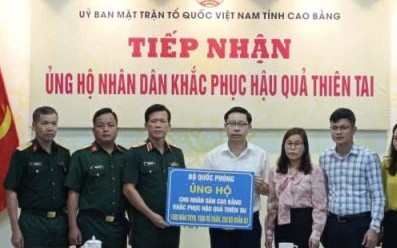Ủy ban MTTQ tỉnh Cao Bằng tiếp nhận hơn 35 tỷ đồng ủng hộ khắc phục hậu quả thiên tai
