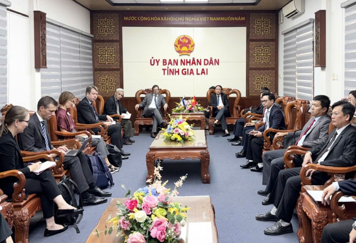 Gia Lai: Chủ tịch UBND tỉnh tiếp và làm việc với Đại sứ quán Phần Lan tại Việt Nam