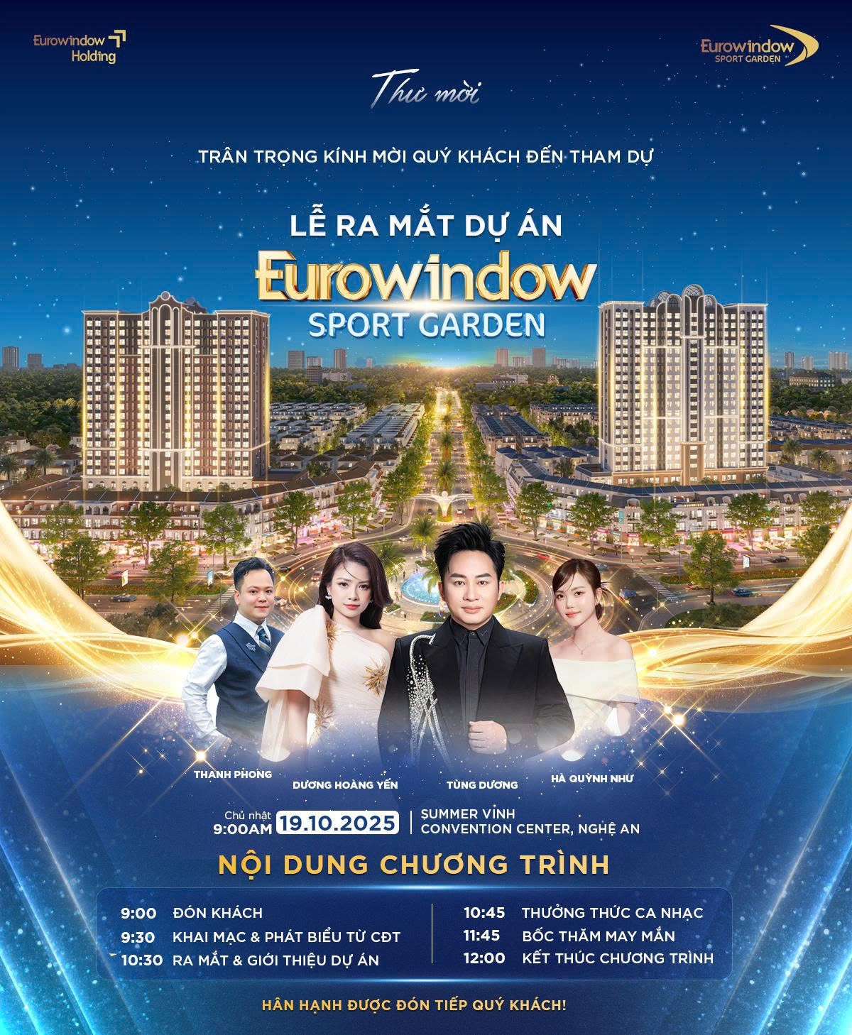 Bữa tiệc âm nhạc đặc sắc ra mắt dự án Eurowindow Sport Garden