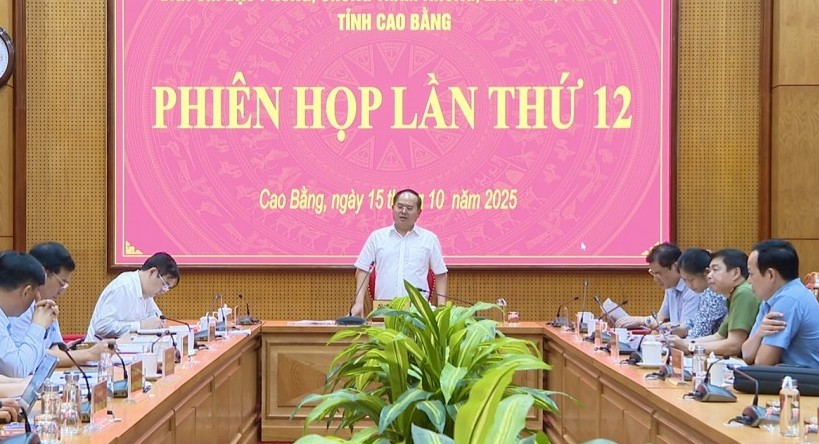 Ban Chỉ đạo phòng, chống tham nhũng, lãng phí, tiêu cực tỉnh Cao Bằng tổ chức phiên họp thứ 12
