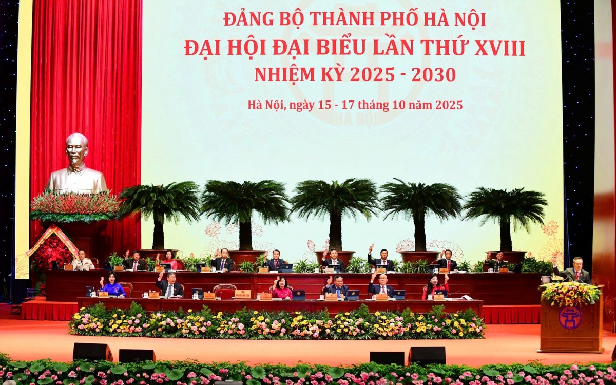 Khai mạc Đại hội Đại biểu Đảng bộ thành phố Hà Nội lần thứ XVIII