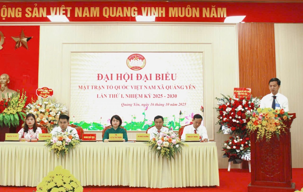 Đại hội Đại biểu MTTQ Việt Nam xã Quảng Yên lần I, nhiệm kỳ 2025-2030