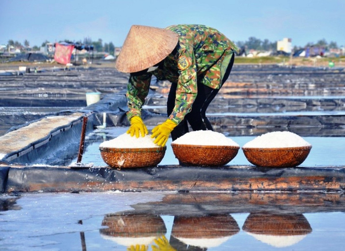 Nghề làm muối là nguồn sinh kế chính của khoảng hơn 2.000 diêm dân thuộc phường Sa Huỳnh, tỉnh Quảng Ngãi.