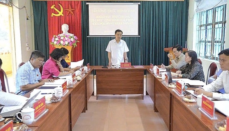 Tỉnh ủy Cao Bằng khảo sát mô hình chính quyền địa phương 2 cấp tại xã Quang Long