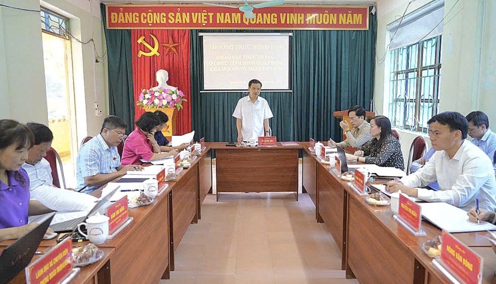 Tỉnh ủy Cao Bằng khảo sát mô hình chính quyền địa phương 2 cấp tại xã Quang Long
