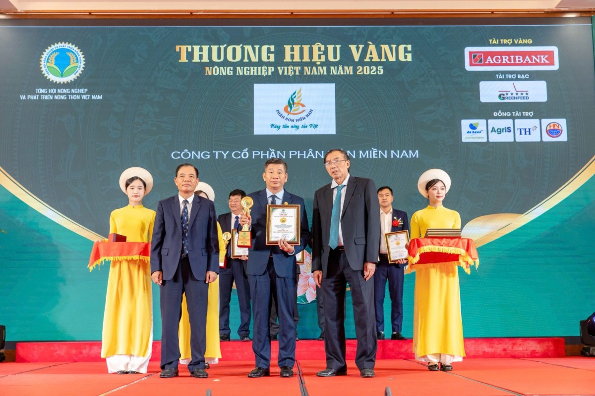 2 sản phẩm Phân bón Miền Nam lọt top “Thương hiệu Vàng nông nghiệp Việt Nam 2025”