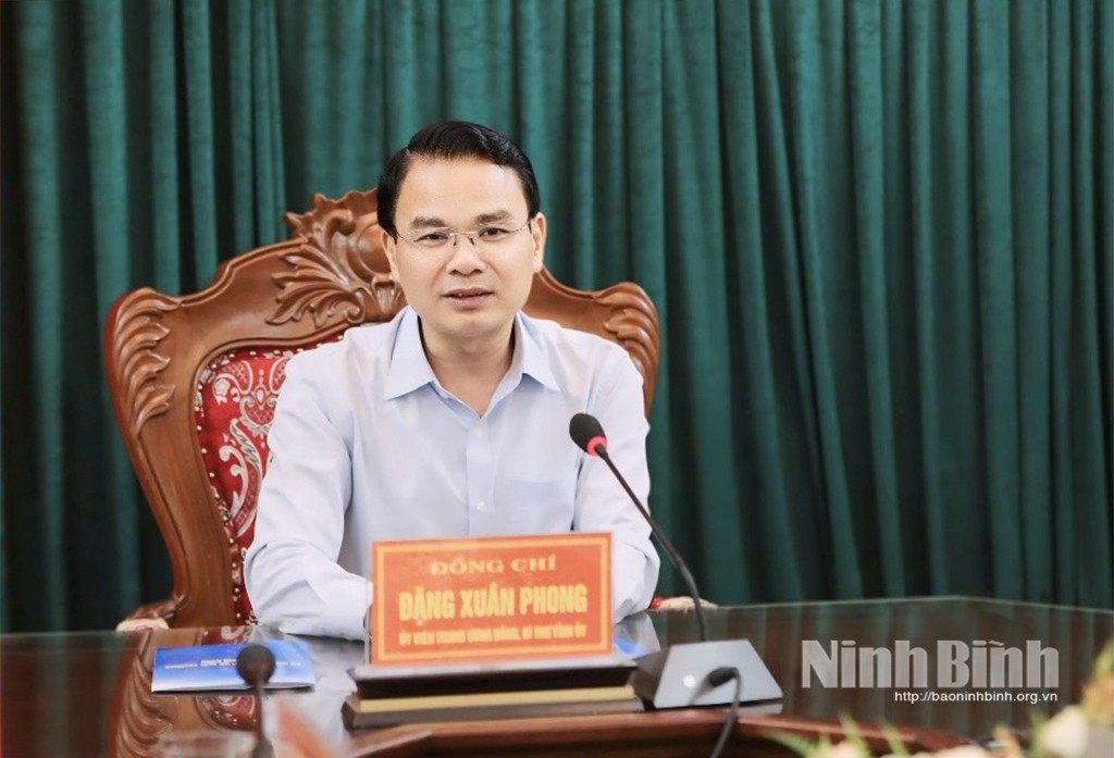 Ninh Bình: Bí thư Tỉnh ủy Đặng Xuân Phong làm việc với Sở Nông nghiệp và Môi trường