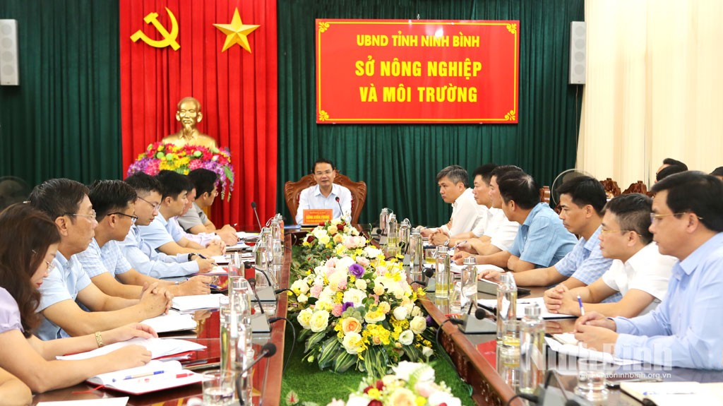 Ninh Bình: Bí thư Tỉnh ủy Đặng Xuân Phong làm việc với Sở Nông nghiệp và Môi trường