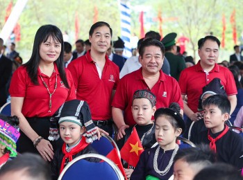 Agribank đồng hành khởi công 4 trường nội trú biên giới Lào Cai và tặng quà cho học sinh khó khăn