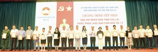 Gần 89 tỷ đồng chung tay hỗ trợ tỉnh Gia Lai sau bão số 13