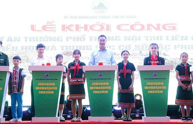 Đà Nẵng đồng loạt khởi công 5 trường nội trú hơn 1.421 tỷ đồng tại các xã biên giới