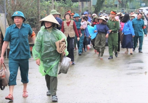 Diễn tập ứng phó lũ, ngập lụt tại vùng hạ du hồ Kẻ Gỗ