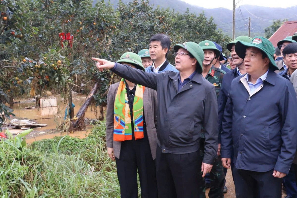 Phó Thủ tướng Hồ Quốc Dũng kiểm tra tình hình thiệt hại do thiên tai và công tác khắc phục tại tỉnh Lâm Đồng