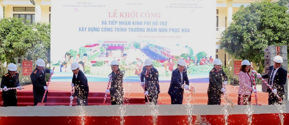 Cao Bằng: Khởi công và tiếp nhận kinh phí xây dựng Trường Mầm non Phục Hòa