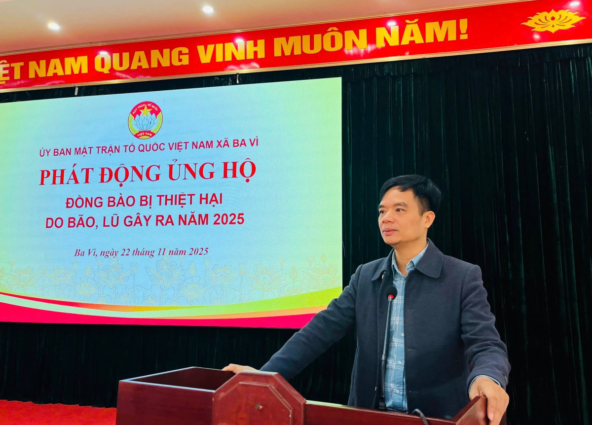 Hà Nội: MTTQ Việt Nam xã Ba Vì phát động ủng hộ đồng bào bị thiệt hại do bão lũ