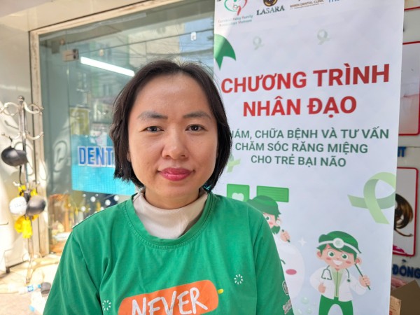 Bà Nguyễn Thị Lương – Chi hội trưởng Chi hội Gia đình trẻ em và người bại não TP Hải Phòng.