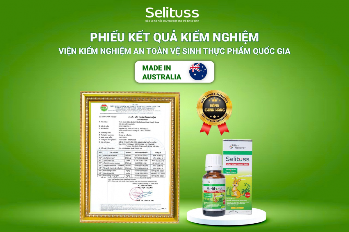 TPBVSK Selituss – “siro ho Chuột Túi” được nhiều phụ huynh tin dùng khi giao mùa