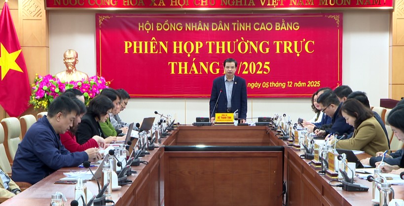 Phiên họp Thường trực HĐND tỉnh Cao Bằng tháng 11