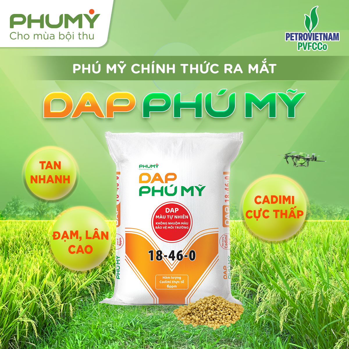PVFCCo – Phú Mỹ chính thức ra mắt DAP Phú Mỹ, mở rộng danh mục sản phẩm và cung ứng nguồn phân bón chất lượng cao cho thị trường