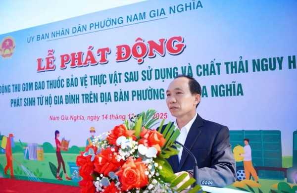 Lâm Đồng: Phường Nam Gia Nghĩa phát động thu gom bao gói thuốc BVTV và chất thải nguy hại