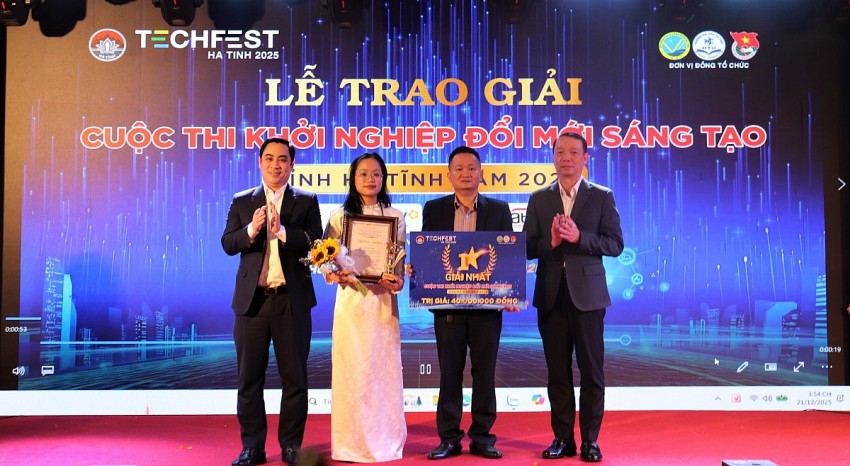 Trao giải cuộc thi Khởi nghiệp đổi mới sáng tạo tỉnh Hà Tĩnh năm 2025
