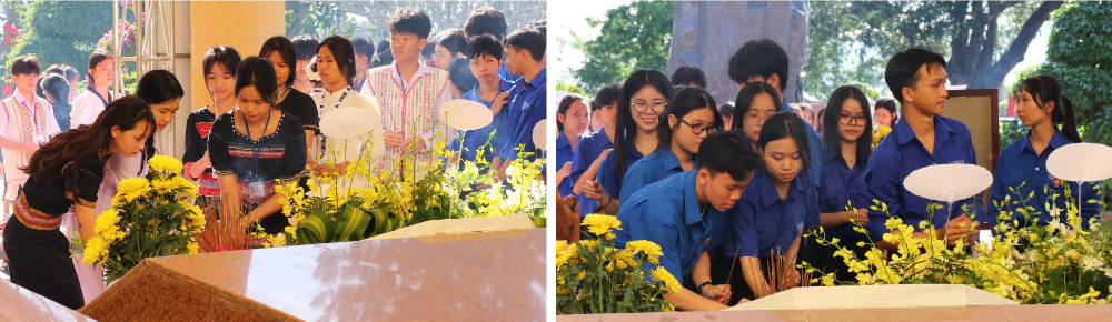 Các em học sinh, sinh viên dâng hương tại Di tích Nhà Ngục Kon Tum Các em học sinh, sinh viên dâng hương tại Di tích Nhà Ngục Kon Tum