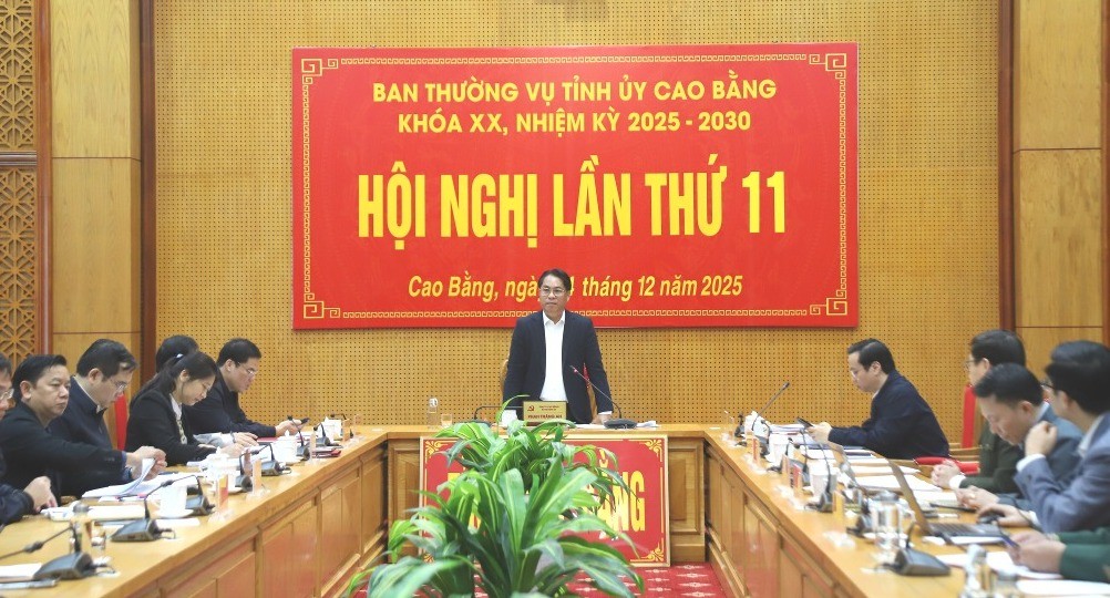 Hội nghị Ban Thường vụ Tỉnh ủy Cao Bằng lần thứ 11, khoá XX, nhiệm kỳ 2025 - 2030