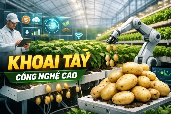Canh tác không đất trong nghiên cứu giống khoai tây