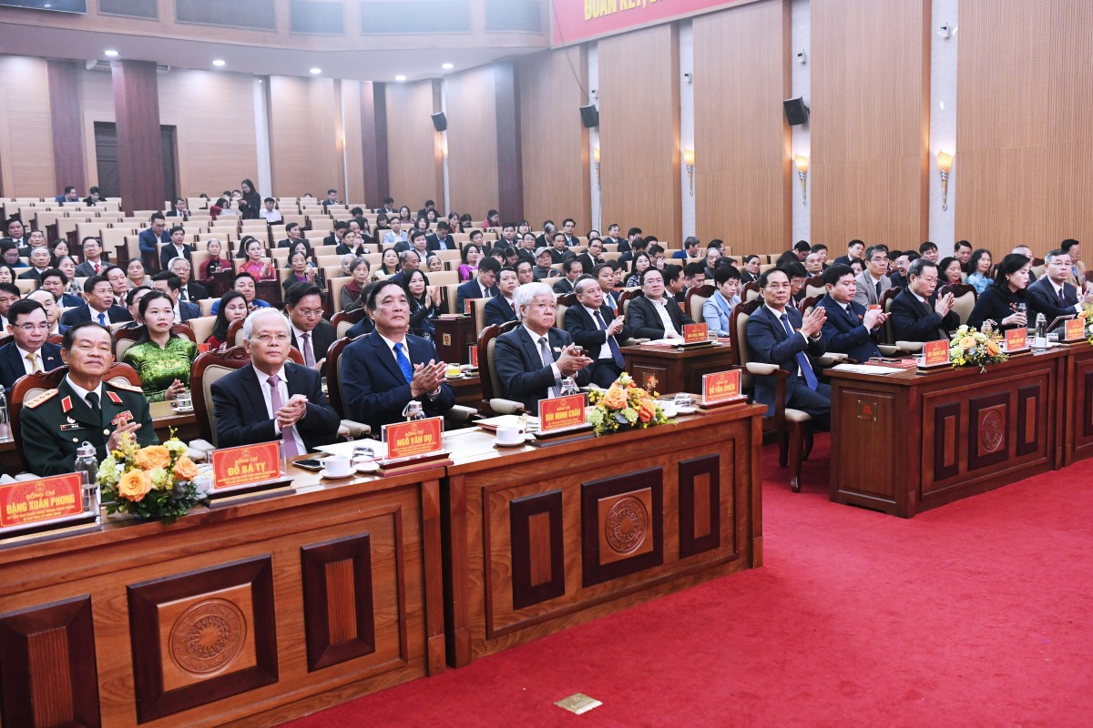 Toàn cảnh hội nghị tổng kết công tác nhiệm kỳ khóa XV của Đoàn đại biểu Quốc hội tỉnh Phú Thọ. Ảnh: Lâm Hiển - Báo Đại biểu Nhân dân