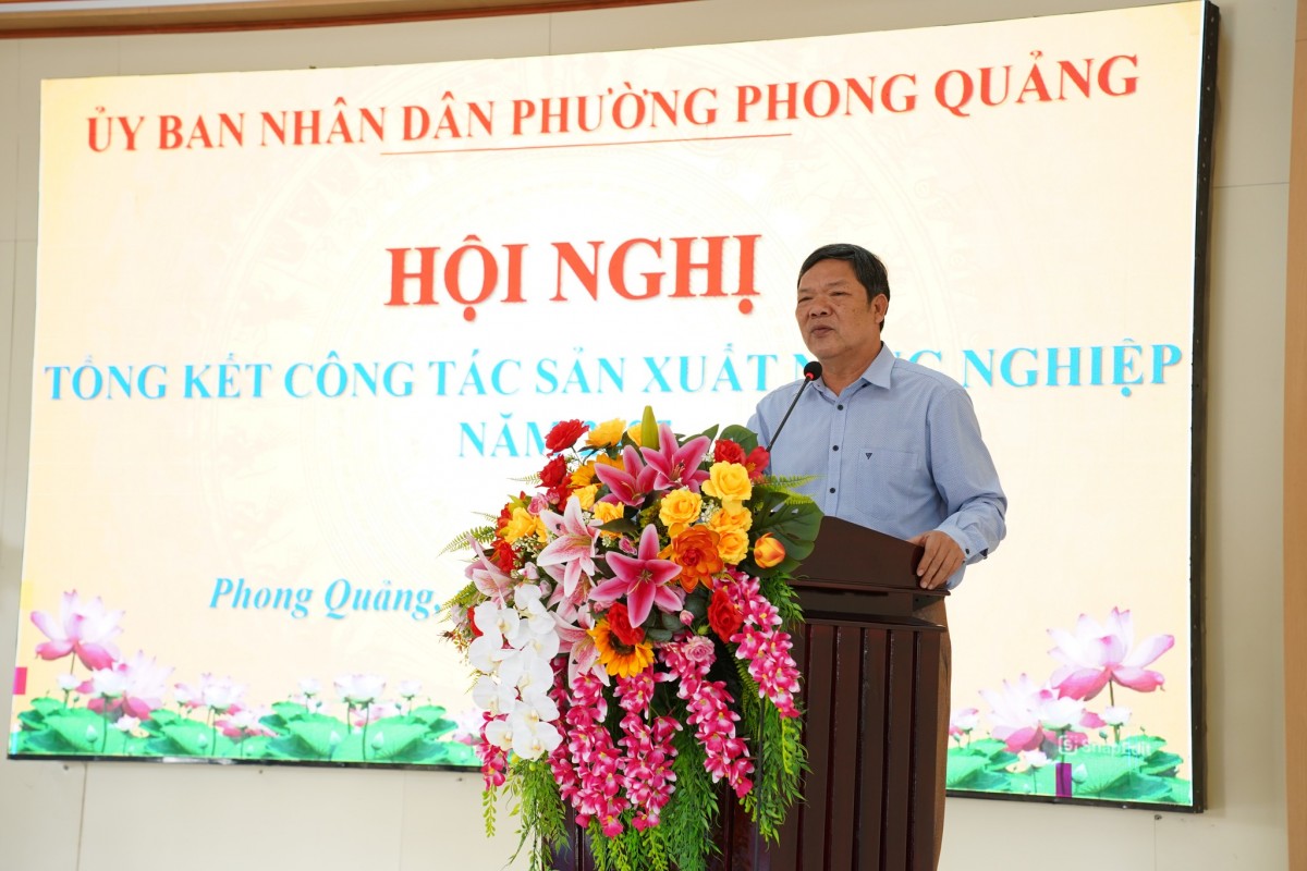Tham dự hội nghị có đồng chí Lê Văn Anh - Phó Giám đốc Sở Nông nghiệp và Môi trường thành phố Huế