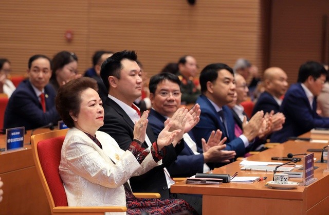 Đại diện doanh nghiệp tiêu biểu tham dự cuộc gặp. Ảnh: VGP/Minh Anh