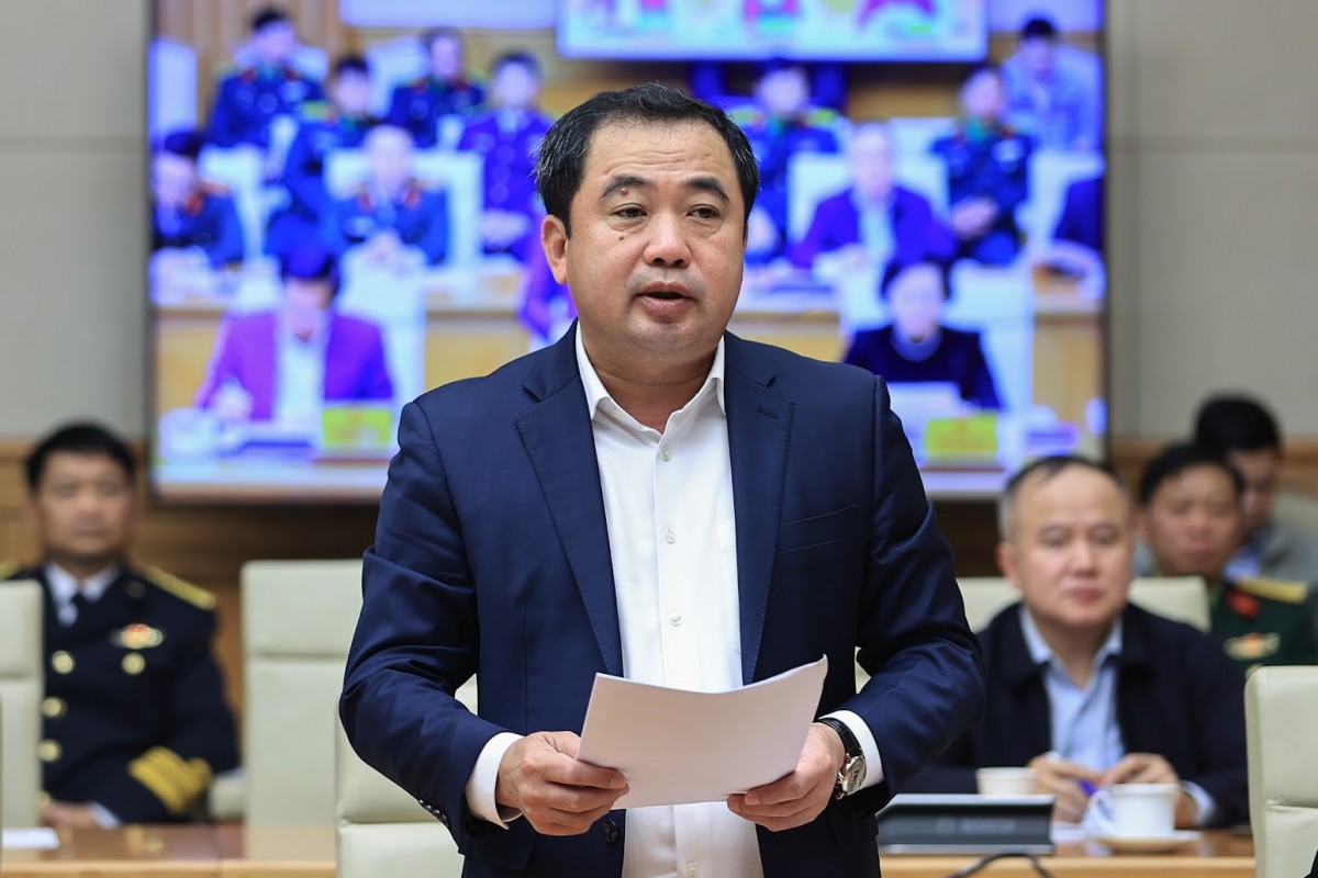 Bộ trưởng Bộ Nông nghiệp và Môi trường Trần Đức Thắng nêu các bài học kinh nghiệm rút ra từ việc triển khai Chiến dịch Quang Trung - Ảnh: VGP/Nhật Bắc