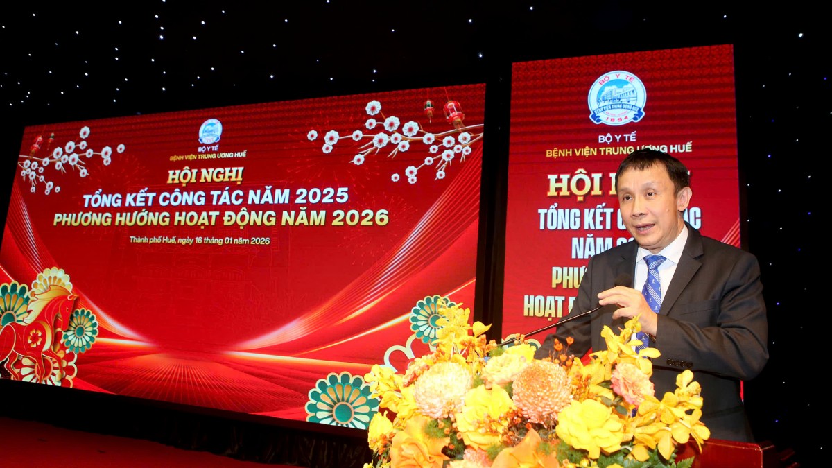 GS.TS. Phạm Như Hiệp - Giám đốc BVTW Huế kêu gọi toàn thể cán bộ, viên chức tiếp tục phát huy tinh thần đoàn kết, đổi mới, sáng tạo