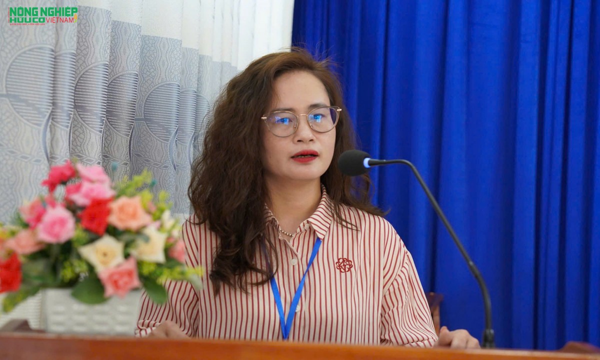 Bà Phạm Thị Mỹ Nương, Bí thư Chi bộ, Giám đốc Trung tâm Điều dưỡng người tâm thần TP Đà Nẵng, phát biểu tại buổi lễ nhấn mạnh ý nghĩa nhân văn và trách nhiệm an sinh xã hội của đơn vị.