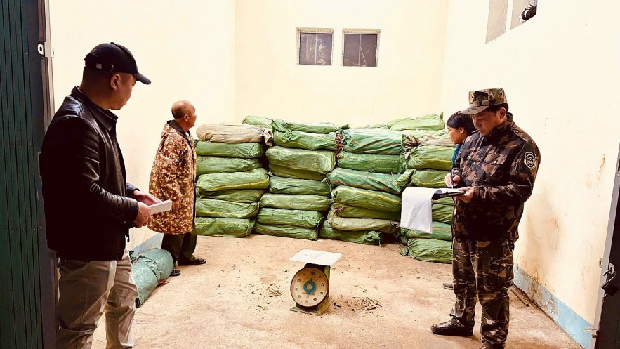 Chặn đứng 1,5 tấn thực phẩm đông lạnh và hơn 3,3 tấn lá thuốc lá nhập lậu dịp cận Tết