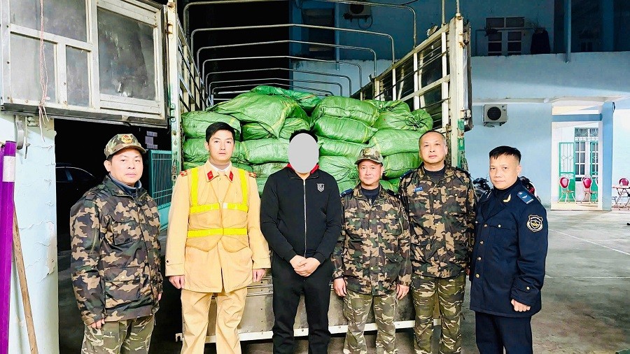 Chặn đứng 1,5 tấn thực phẩm đông lạnh và hơn 3,3 tấn lá thuốc lá nhập lậu dịp cận Tết