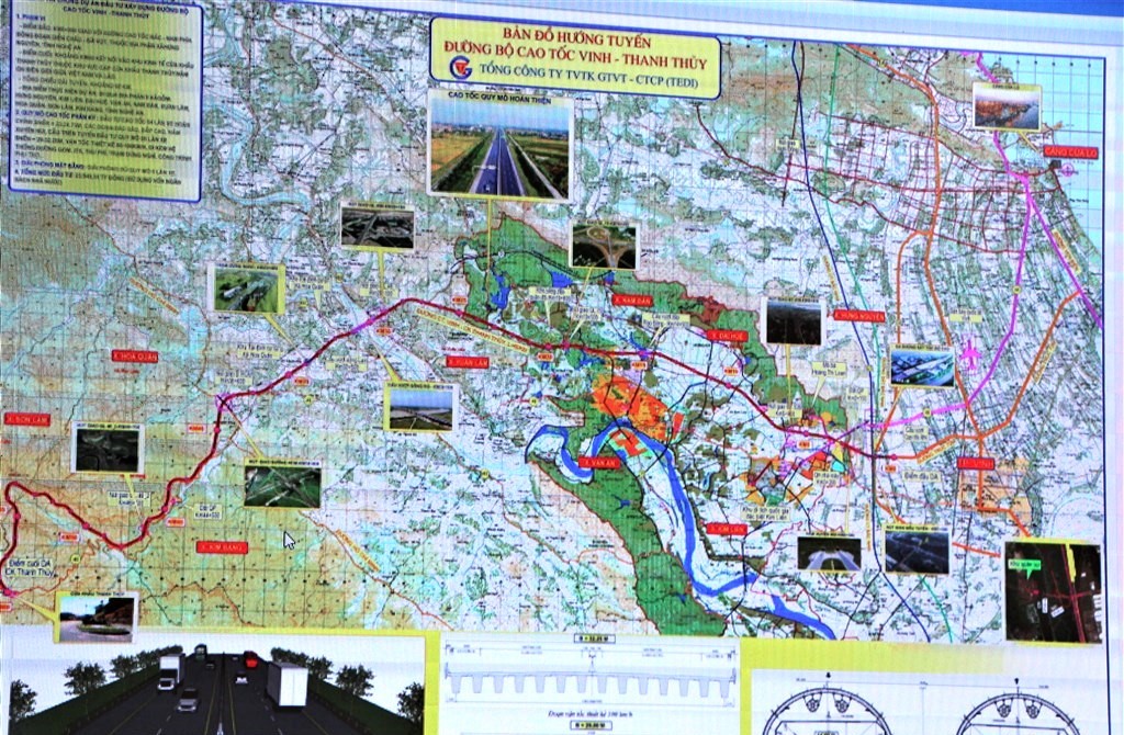 Cấp phép hàng trăm mỏ vật liệu phục vụ dự án đường bộ cao tốc Vinh - Thanh Thủy