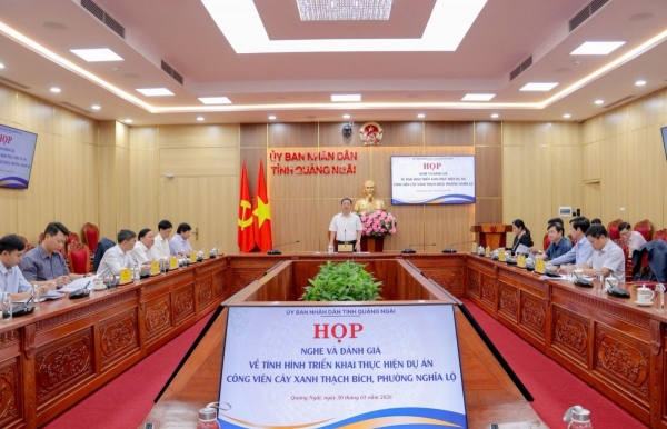 Phó Chủ tịch UBND tỉnh Quảng Ngãi chỉ đạo đẩy nhanh Dự án Công viên cây xanh Thạch Bích