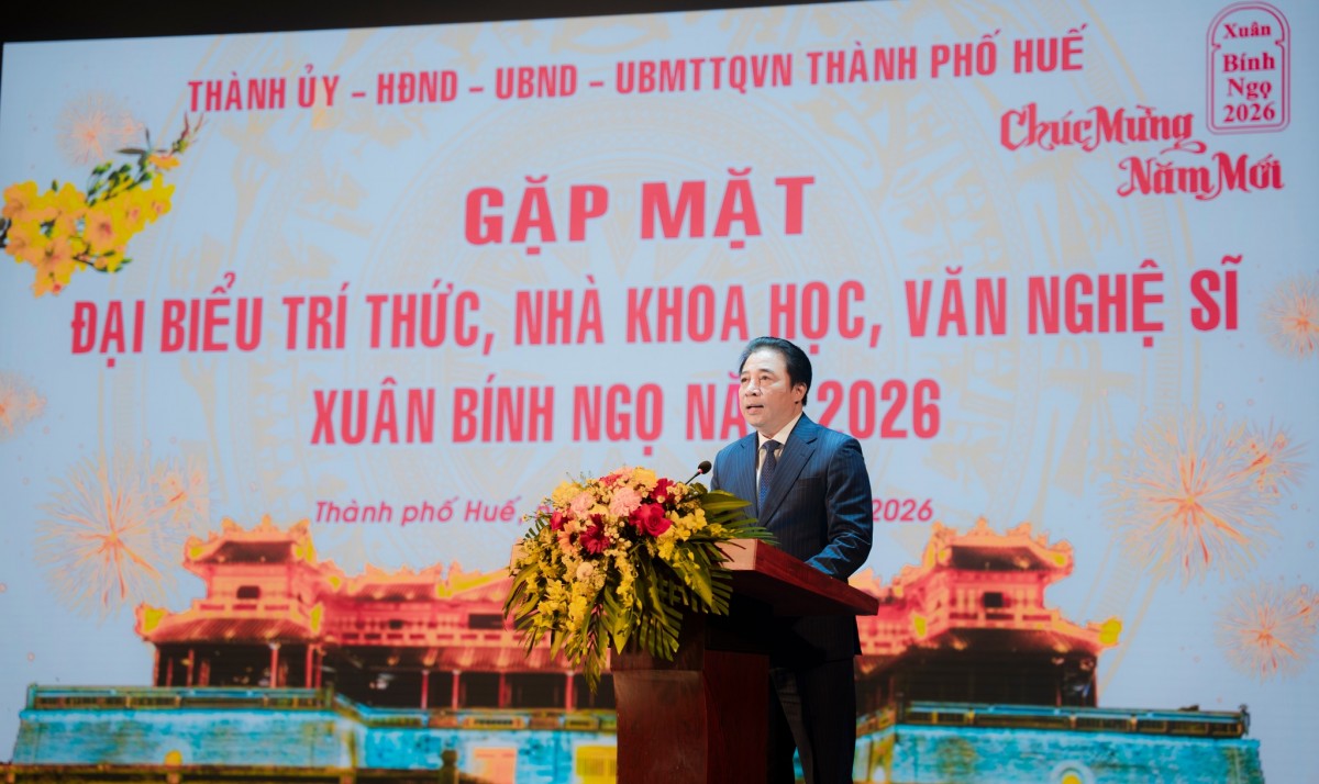 Chủ tịch UBND thành phố Huế Nguyễn Khắc Toàn đã tham dự và phát biểu tại buổi lễ...