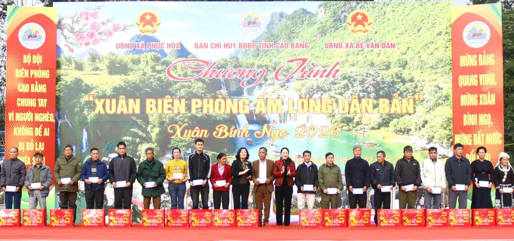 Cao Bằng: Chương trình “Xuân Biên phòng ấm lòng dân bản” Xuân Bính Ngọ năm 2026 tại xã Phục Hòa