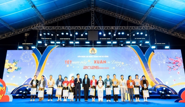 Đà Nẵng: Rộn ràng Chợ Tết Công đoàn 2026, ấm áp nghĩa tình công nhân