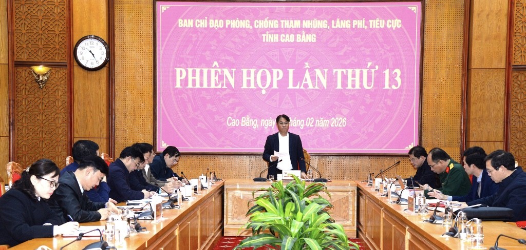Cao Bằng: Phiên họp thứ 13 Ban Chỉ đạo Phòng, chống tham nhũng, lãng phí, tiêu cực tỉnh