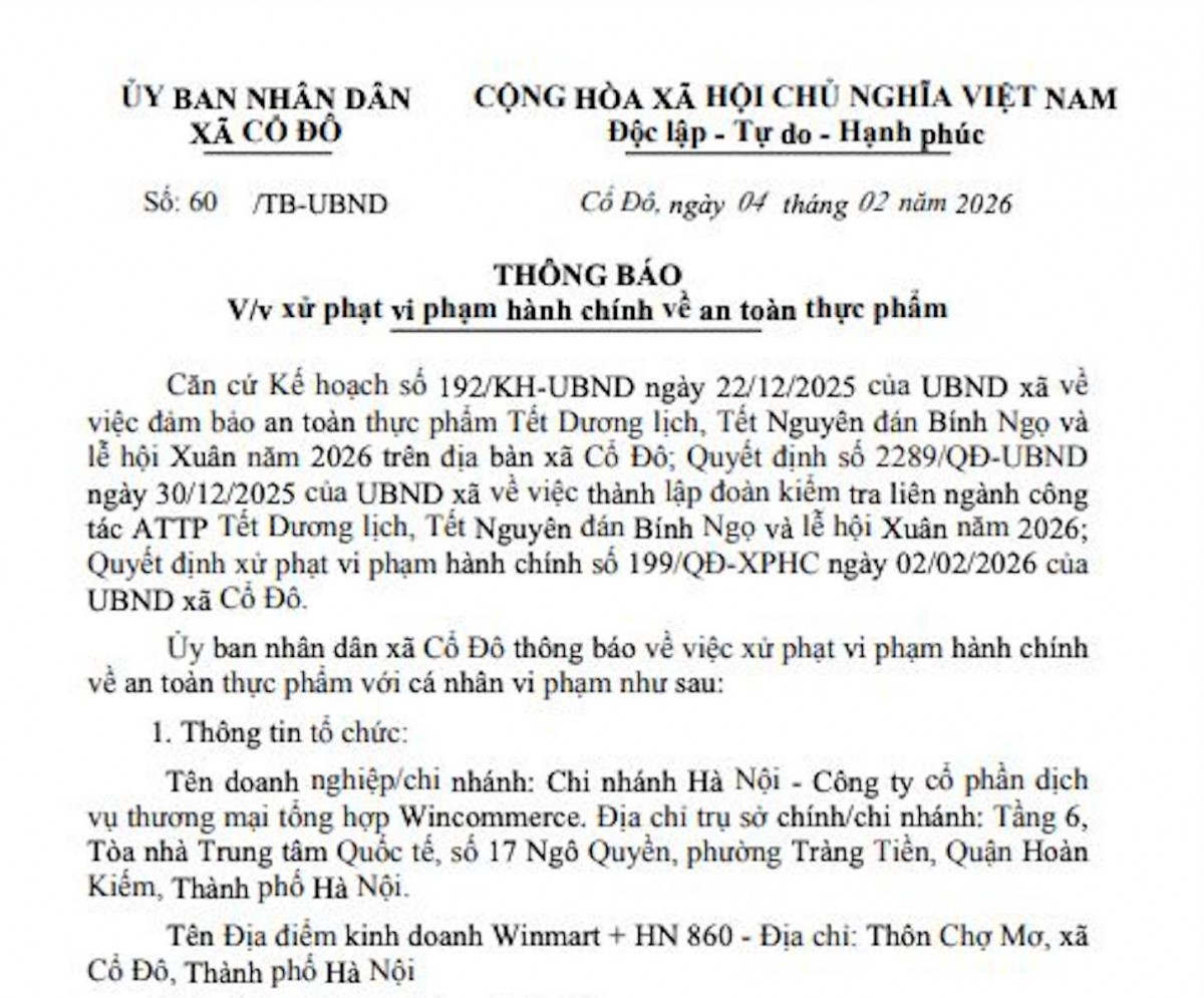 Hà Nội xử phạt một siêu thị 24 triệu đồng do vi phạm điều kiện an toàn thực phẩm
