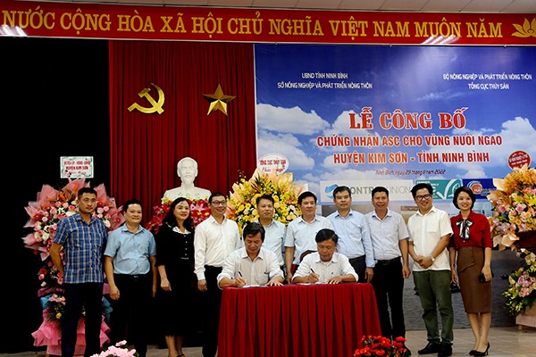 Lễ công bố Chứng nhận ASC cho vùng nuôi ngao Kim Sơn – tỉnh Ninh Bình.