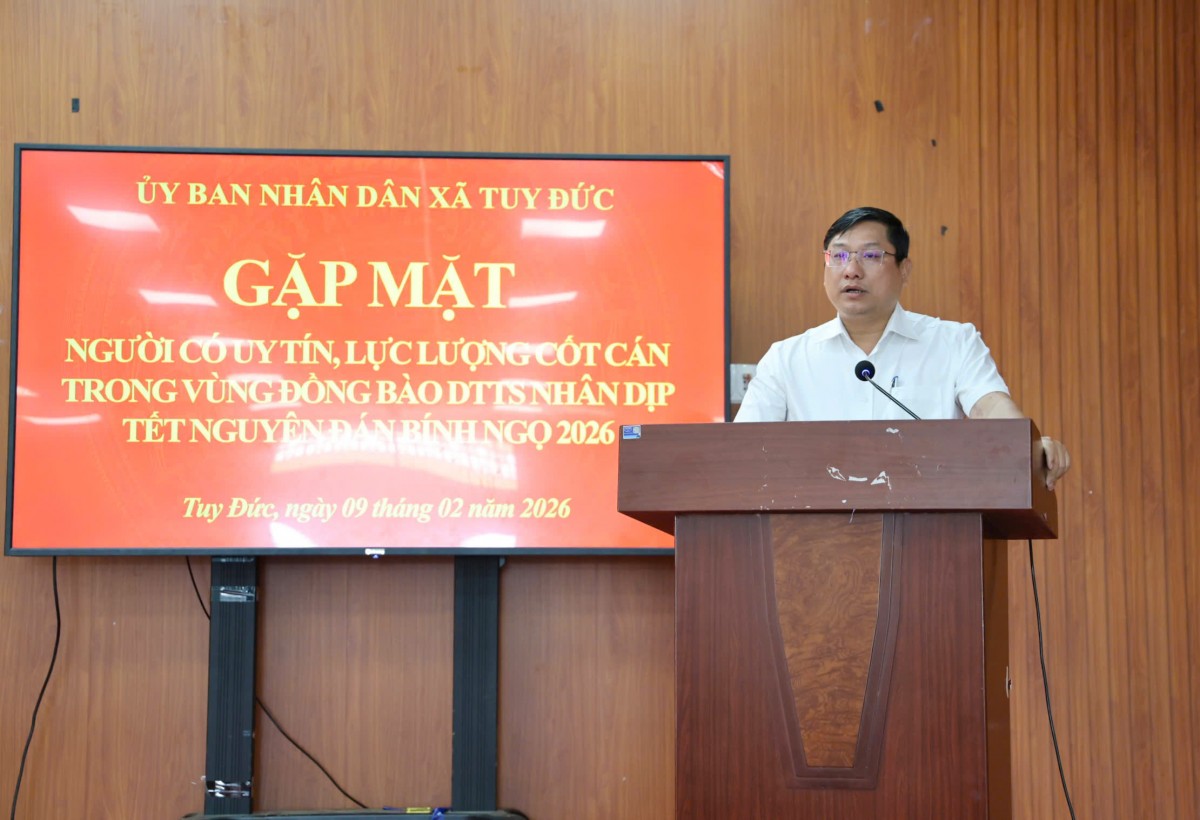 Lâm Đồng: Xã Tuy Đức gặp mặt người có uy tín, lực lượng cốt cán trong vùng đồng bào DTTS