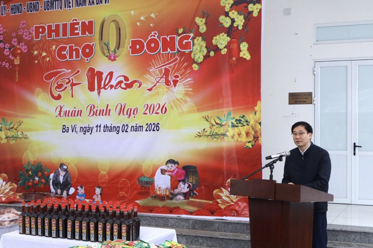 Hà Nội: Xã Ba Vì tổ chức “Phiên chợ 0 đồng” sẻ chia yêu thương đầu xuân