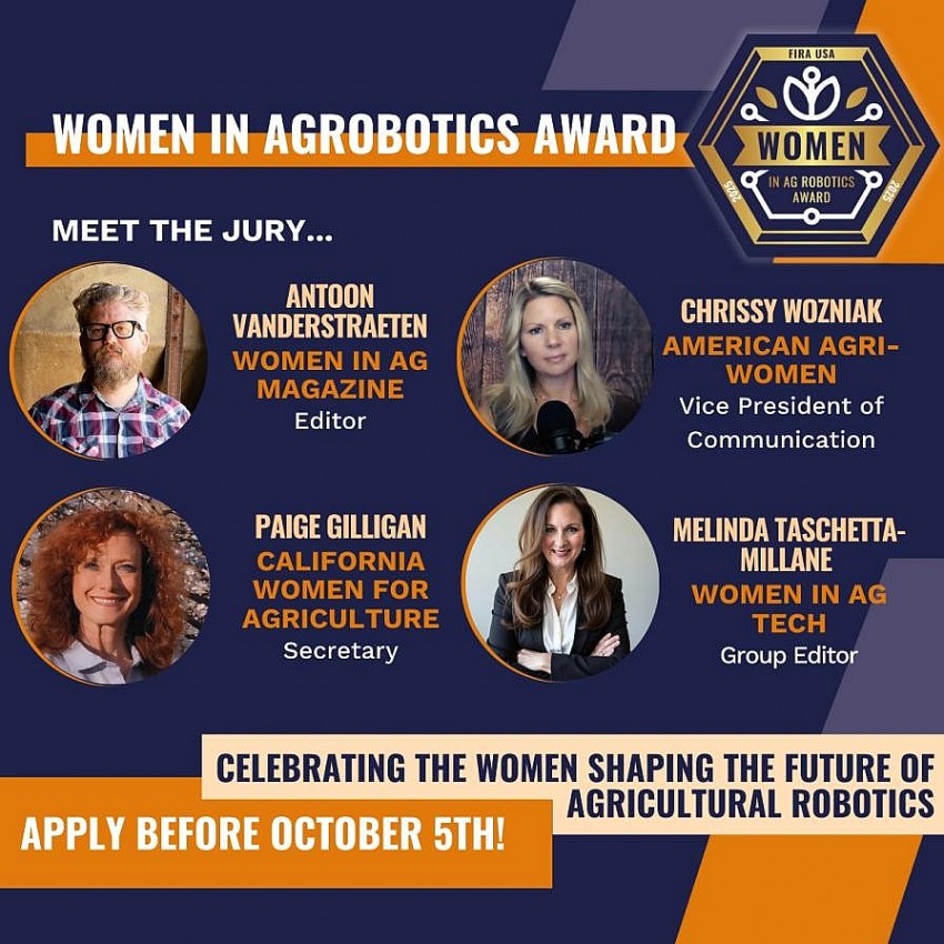 FIRA USA ra mắt giải thưởng tôn vinh phụ nữ trong lĩnh vực Robot Nông nghiệp