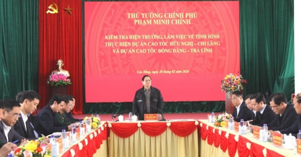 Thủ tướng Chính phủ Phạm Minh Chính làm việc với lãnh đạo các bộ, ngành Trung ương và 2 tỉnh Cao Bằng, Lạng Sơn